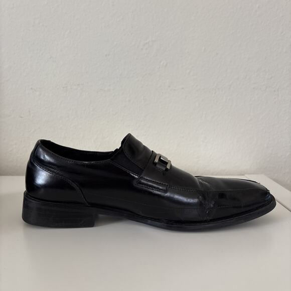 Stacy Adams Wakefield Men\'s Slip-On Black Shoes 9.5M Gunmetal Bit Formal Dress main image 4